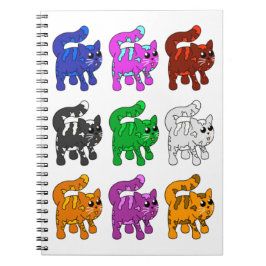 Niedlich Xmas Pattern Kitten Group Notizblock