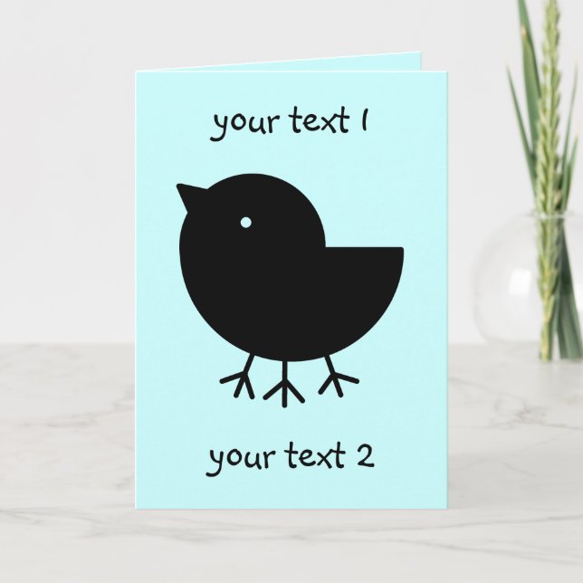 Niedlich Yatagarasu (schwarz) Karte (Vorderseite)