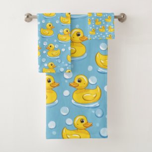 Niedlich Yello Rubber Ducks Badhandtuch Set