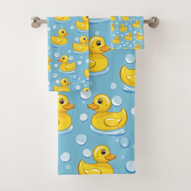 Niedlich Yello Rubber Ducks Badhandtuch Set (Insitu)