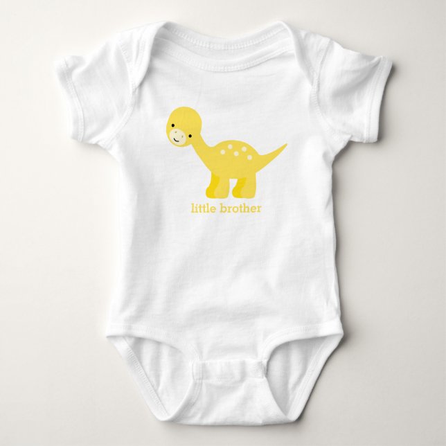 Niedlich Yellow Baby Dinosaurier Strampler (Vorderseite)