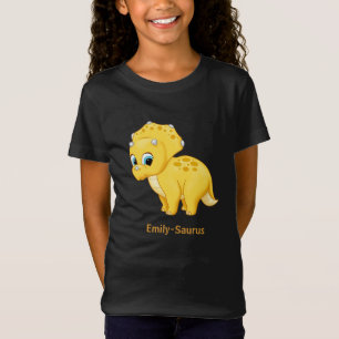 Niedlich Yellow Baby Triceratops Dinosaurier T-Shirt