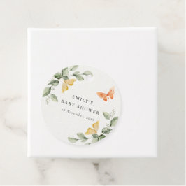 Niedlich Yellow Garden Foliage Butterflies Babydus Geschenkanhänger