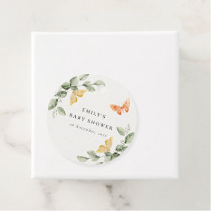 Niedlich Yellow Garden Foliage Butterflies Babydus Geschenkanhänger