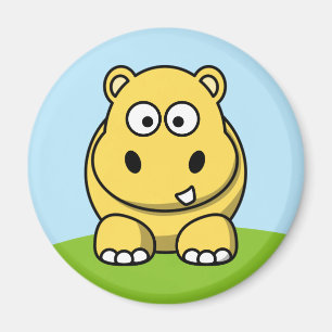 Niedlich Yellow Hippo Magnet