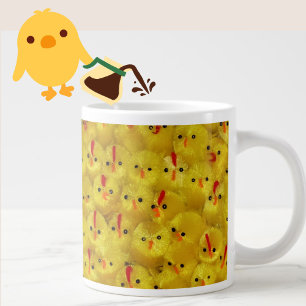 Niedlich Yellow Oaster Baby Chicks JUMBO Tasse