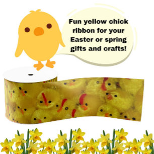 Niedlich Yellow Oaster Baby Chips Grosgrain Ribbon Ripsband