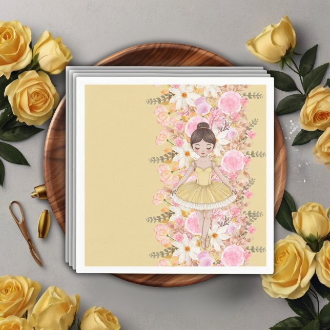 Niedlich Yellow Tutu Ballerina Butterflies Babydus Serviette (Von Creator hochgeladen)