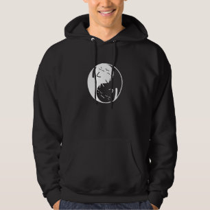 Niedlich Yin Yang Cat Kitten Liebe Peace Yoga Tai  Hoodie