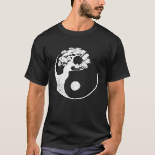 Niedlich Yin Yang Design buddhistische Männer Frau T-Shirt