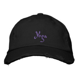 Niedlich Yoga Personalisiert Lila Rustikaler Stein Bestickte Baseballkappe