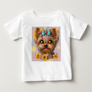 Niedlich Yorkie Kawaii Puppy Baby T-shirt