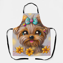 Niedlich Yorkie Kawaii Puppy Schürze