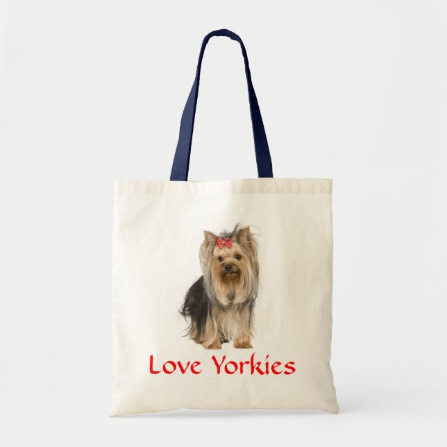 Niedlich Yorkie Mama Welppy Dog Gift Yorkshire Ter Tragetasche (Vorne)