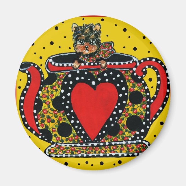 Niedlich Yorkie Poo Magnet (Vorne)