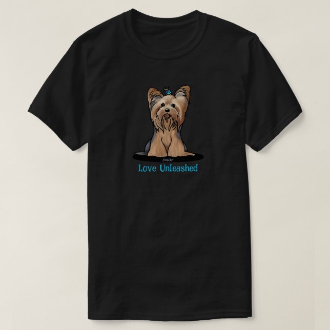 Niedlich Yorkie Terrier T-Shirt (Design vorne)