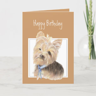 Niedlich Yorkie, Yorkshire Terrier, Hund, Haustier Karte