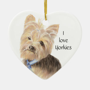 Niedlich Yorkie, Yorkshire Terrier, Hund, Haustier Keramikornament