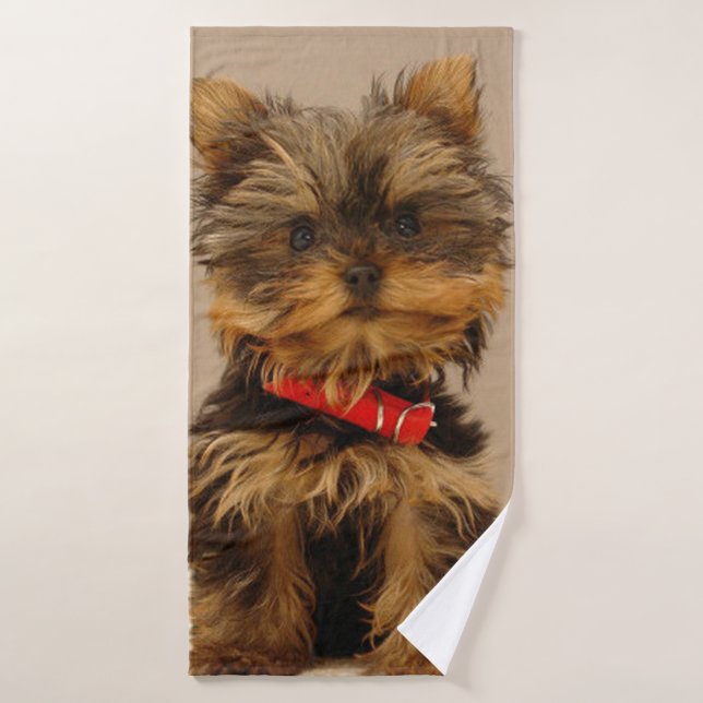 Niedlich Yorkshire Terrier Badehandtuch (Badehandtuch)