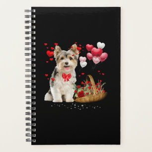 Niedlich Yorkshire Terrier Balloon Heart Valentine Planer