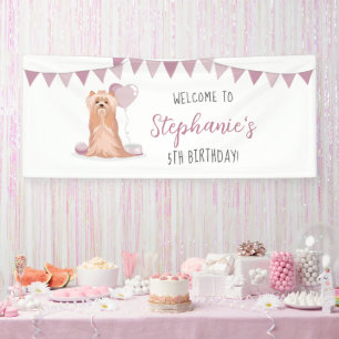 Niedlich Yorkshire Terrier Birthday Banner