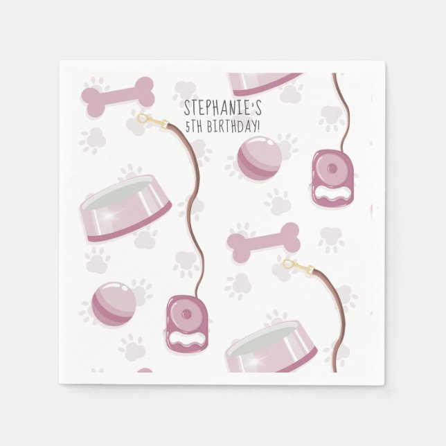 Niedlich Yorkshire Terrier Birthday Napkins Serviette (Vorderseite)