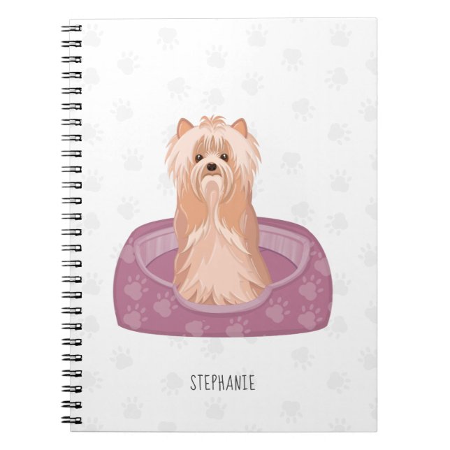 Niedlich Yorkshire Terrier Birthday Notebook Notizblock (Vorderseite)