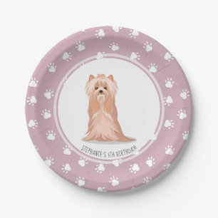 Niedlich Yorkshire Terrier Birthday Paper Tellers Pappteller