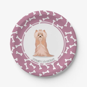 Niedlich Yorkshire Terrier Birthday Paper Tellers Pappteller