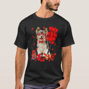 Niedlich Yorkshire Terrier Dog Heart Valentine's D T-Shirt