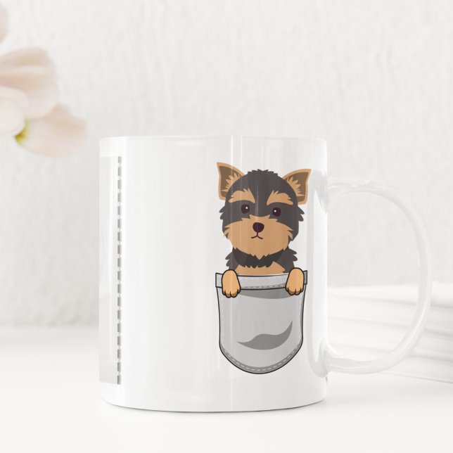 Niedlich Yorkshire Terrier for Dog Lover Dog Train Kaffeetasse (Von Creator hochgeladen)