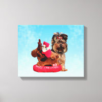 Niedlich Yorkshire Terrier Frohe Weihnachten