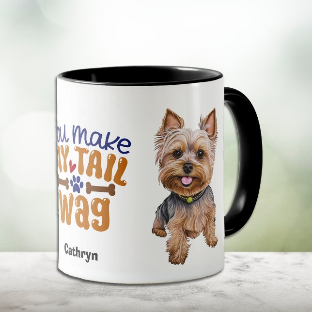 Niedlich Yorkshire Terrier macht meinen Schwanz Wa Tasse (Von Creator hochgeladen)
