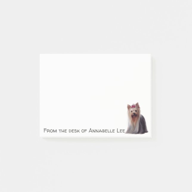 Niedlich Yorkshire Terrier Personalization Post-it Klebezettel (Vorderseite)