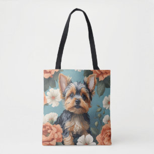 Niedlich Yorkshire Terrier Puppy Floral