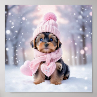 Niedlich Yorkshire Terrier Puppy Poster