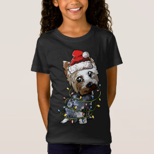 Niedlich Yorkshire Terrier Weihnachtsbaum Lichter T-Shirt