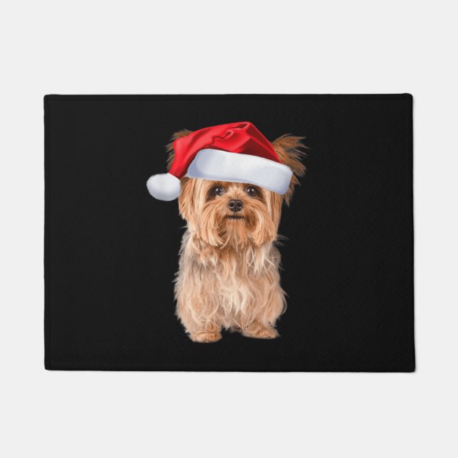 Niedlich Yorkshire Terrier Weihnachtsfest Fußmatte (Vorderseite)
