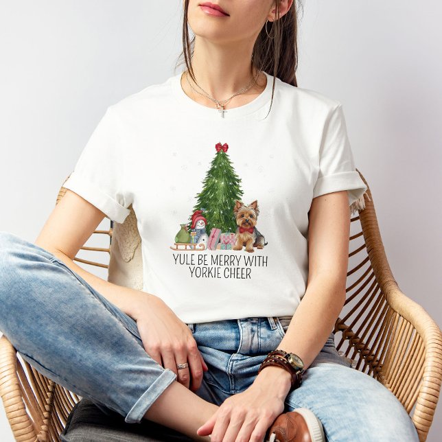 Niedlich Yorkshire Terrier Weihnachtsgeschenk T-Sh T-Shirt (Festive Yorkie Graphic Tee
Cozy Christmas Apparel
Customized Yorkie Lover's T-shirt)
