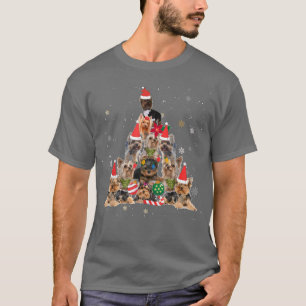 Niedlich Yorkshire Terrier Weihnachtsmannmütze Xma T-Shirt