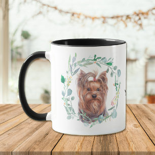 Niedlich Yorkshire Terrier Wreath Coffee Tasse