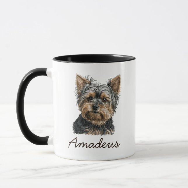Niedlich Yorkshire Terrier Yorkie Gift Dog Liebhab Tasse (Links)