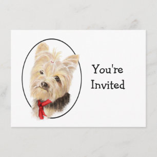 Niedlich Yorkshire Terrier Yorkie Wedding Einladung