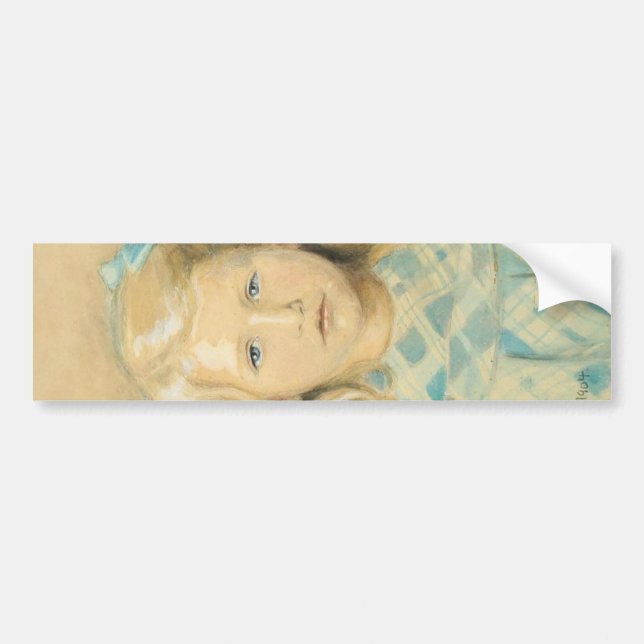 Niedlich Young Blonde Girl Autoaufkleber (Vorne)