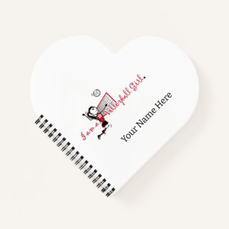 Niedlich Young Girl's Volleyball Notebook Notizbuch