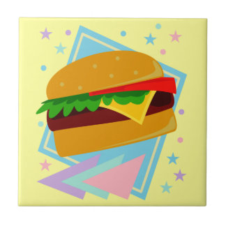 Niedlich Yummy Burger Fliese