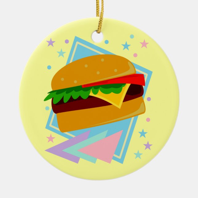 Niedlich Yummy Burger Keramik Ornament (Vorne)