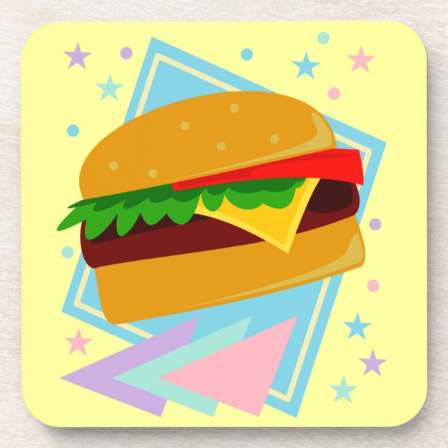 Niedlich Yummy Burger Untersetzer (Vorderseite)