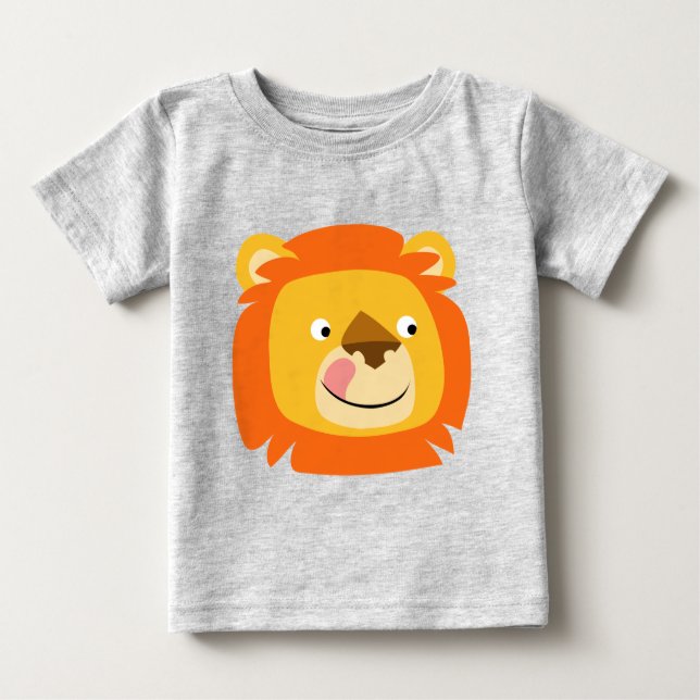 Niedlich Yummy Cartoon Lion Baby T - Shirt (Vorderseite)