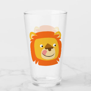 Niedlich Yummy Cartoon Lion Glas